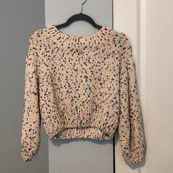 Chenille Confetti Sweater Cropped 